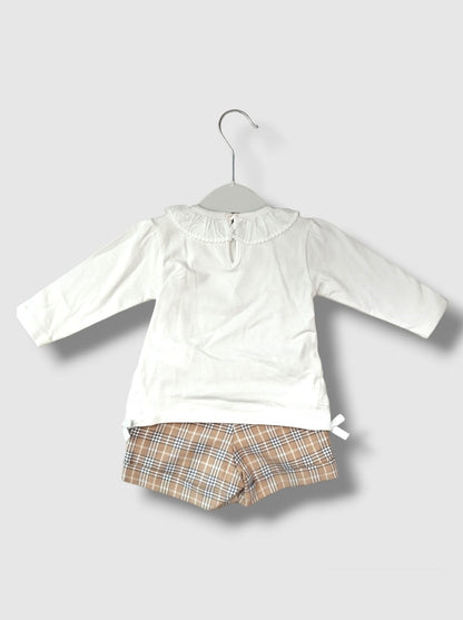Blusa y Pantalón Corto para bebé niña Conjunto 2 Pz DR KID Ref. DK379 DK377 Precious