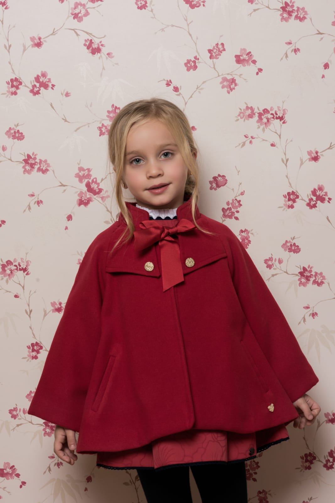 Capa para niña DOLCE PETIT Ref. SC Invierno rojo