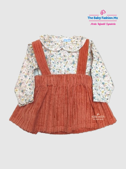 Falda de pana y blusita para bebé niña Conjunto 2 Pz MAC ILUSION Ref. 7922/74 Arcilla