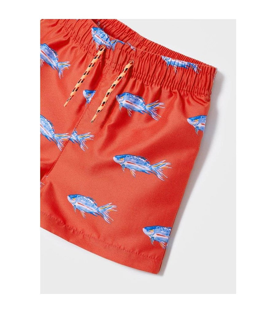 Bañador Bermuda Peces Play Sku 3664 Color 27 Rojo