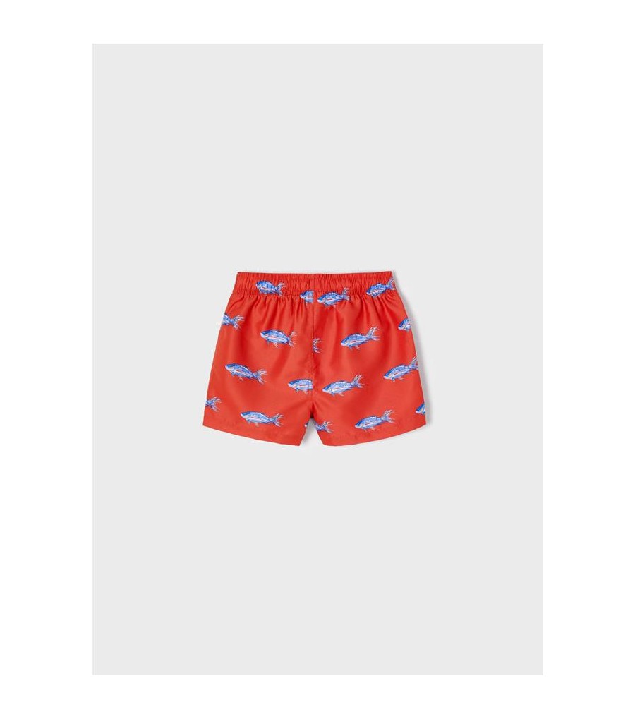 Bañador Bermuda Peces Play Sku 3664 Color 27 Rojo