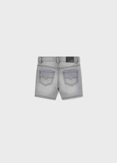 Bermuda con cintura ajustable de algodón sostenible para bebé Sku 1285 Color 85 Gris