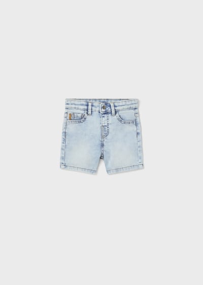 Bermuda con cintura ajustable de algodón sostenible para bebé Sku 1285 Color 86 Claro