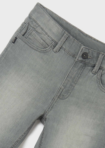 Bermuda con cintura ajustable en algodón sostenible para chico Art. 23-06261-018 Gris-Claro