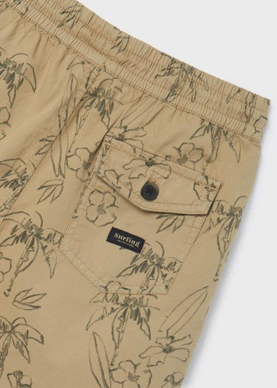 Bermuda con estampado de algodón para chico Sku 6262 Color Arena