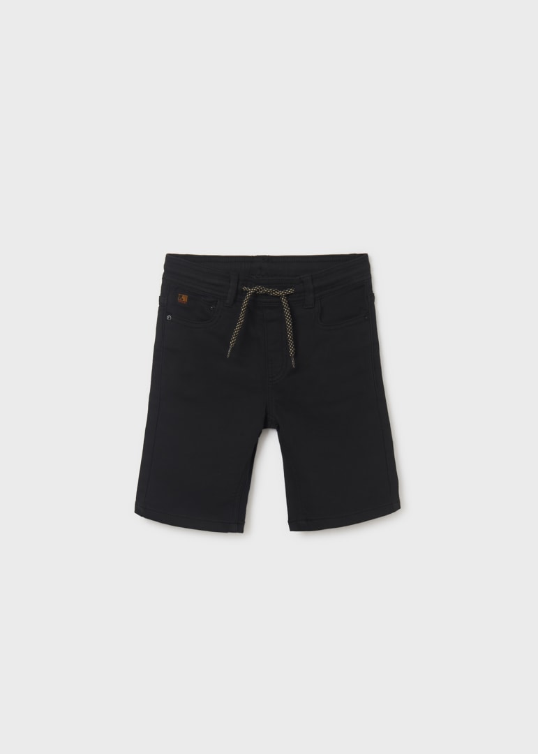 Bermuda de algodón sostenible para chico Art. 23-06253-095 Negro