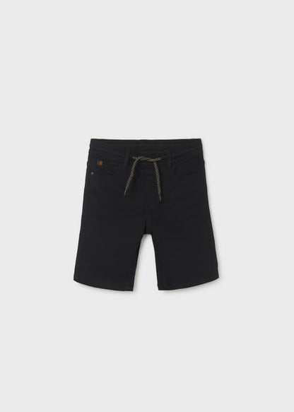 Bermuda de algodón sostenible para chico Art. 23-06253-095 Negro