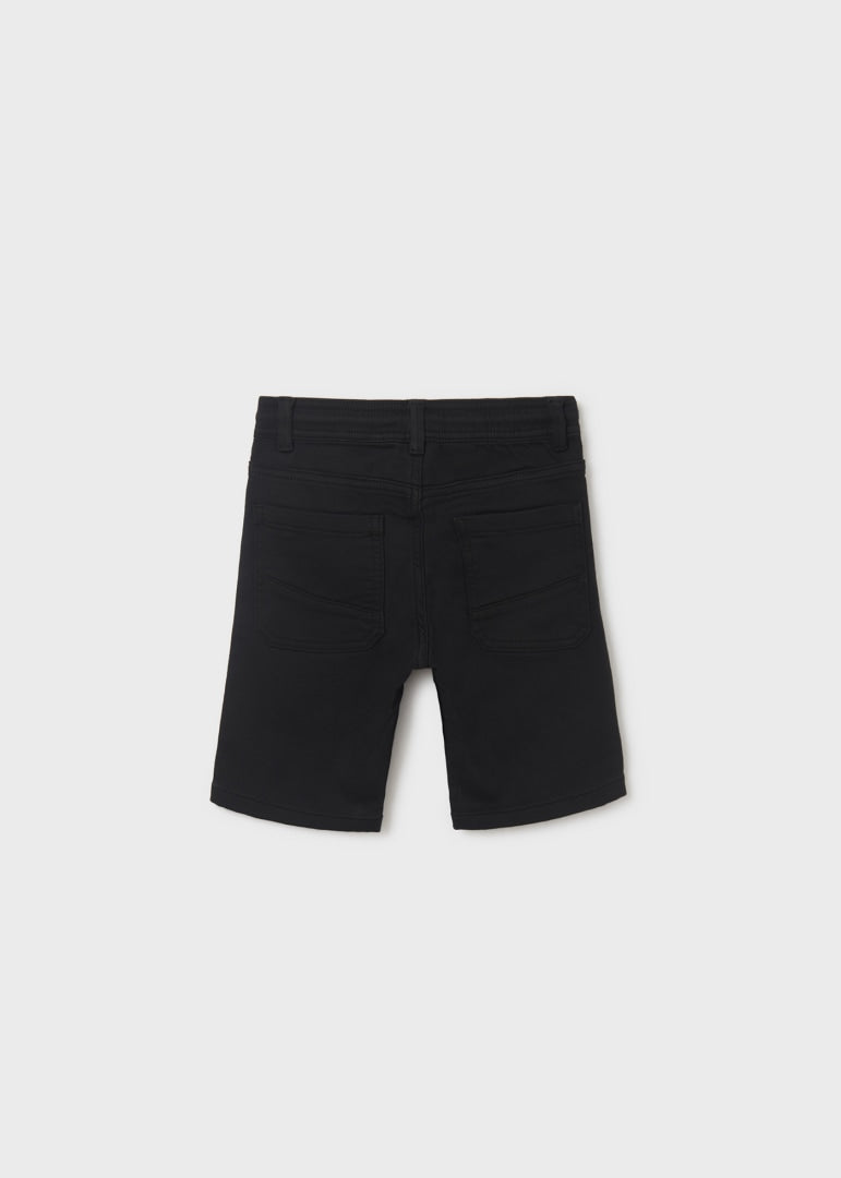 Bermuda de algodón sostenible para chico Art. 23-06253-095 Negro