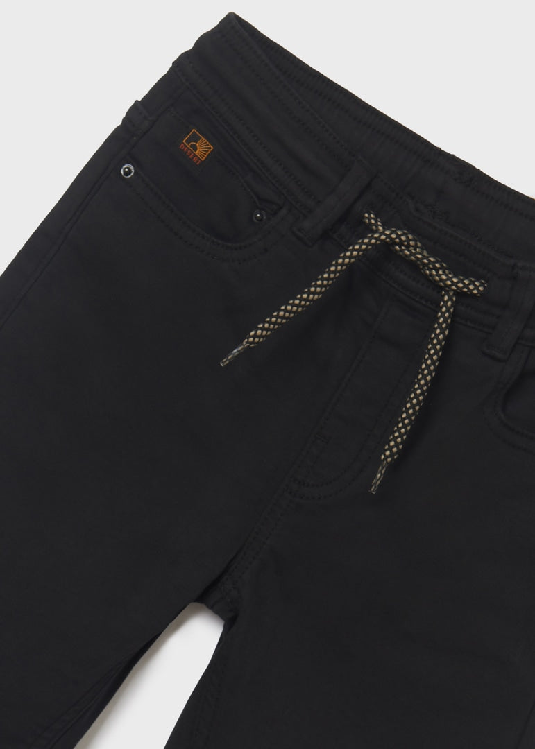Bermuda de algodón sostenible para chico Art. 23-06253-095 Negro