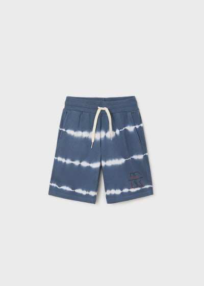 Bermuda tie dye de algodón para chico Sku 6259 Color 63 Azul Medio