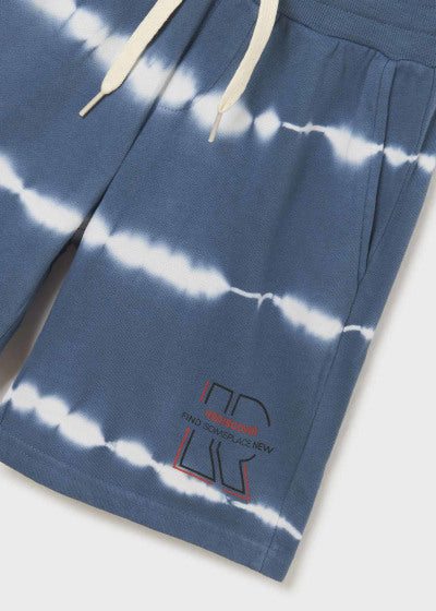 Bermuda tie dye de algodón para chico Sku 6259 Color 63 Azul Medio