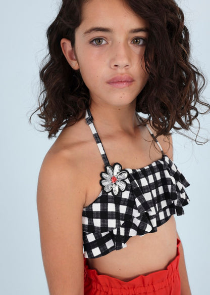 Bikini con holán para chica Art. 23-06752-095 Negro