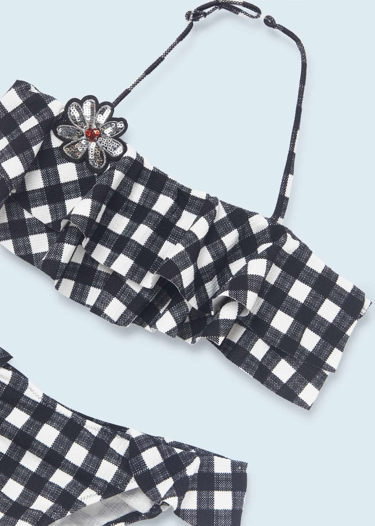 Bikini con holán para chica Art. 23-06752-095 Negro