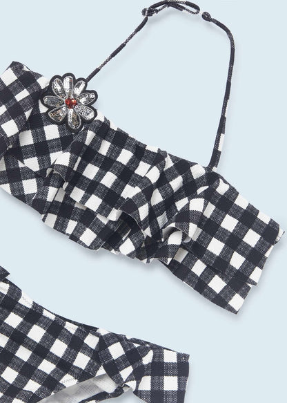 Bikini con holán para chica Art. 23-06752-095 Negro