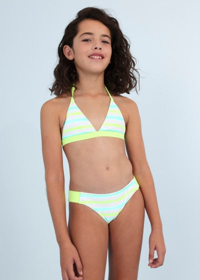Bikini de triángulo para chica Sku 6753 Color Fluor
