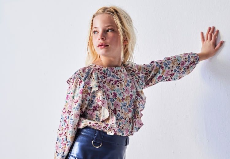Blusa estampada chica  Ref. 13-07177-035 Multiplecolor