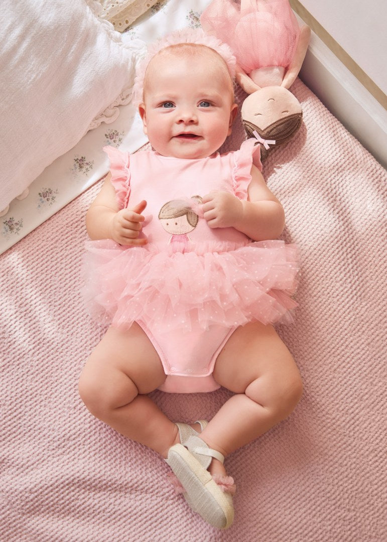 Body tutu en algodón sostenible con diadema para recién nacido MAYORAL Ref. 23/1732/65 Rosa baby