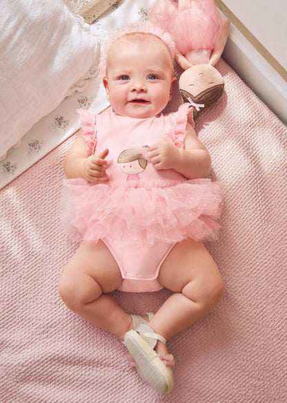 Body tutu en algodón sostenible con diadema para recién nacido MAYORAL Ref. 23/1732/65 Rosa baby
