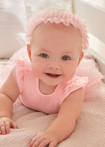 Body tutu en algodón sostenible con diadema para recién nacido MAYORAL Ref. 23/1732/65 Rosa baby