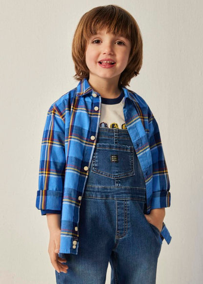 Camisa cuadros Better Cotton niño MAYORAL  Ref. 13-04111-065 Cielo