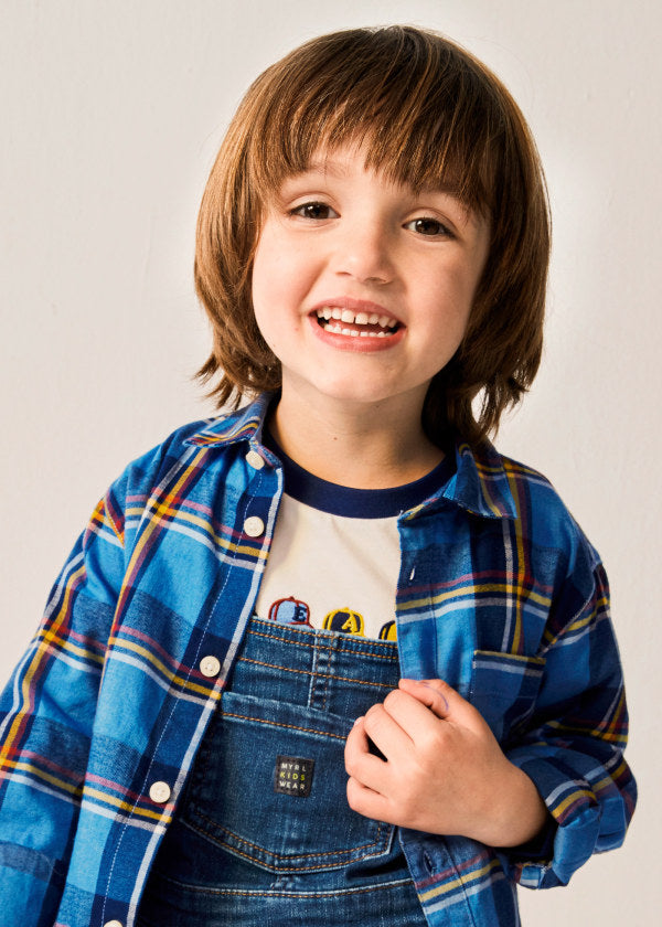 Camisa cuadros Better Cotton niño MAYORAL  Ref. 13-04111-065 Cielo