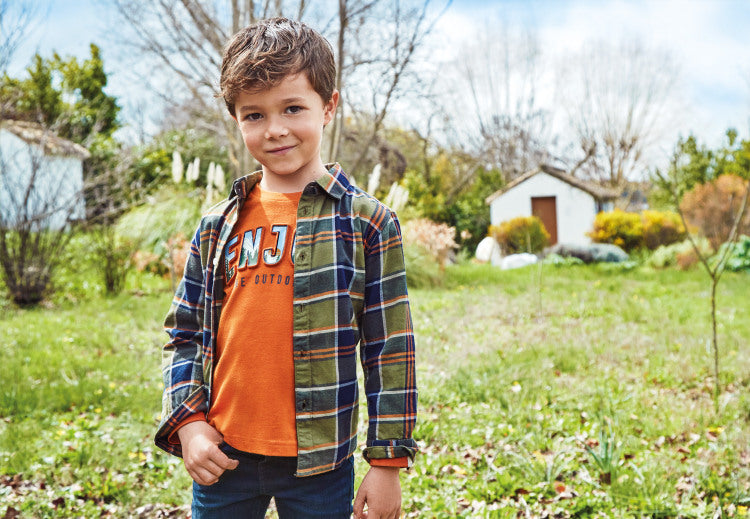 Camisa cuadros Better Cotton niño MAYORAL Ref. 13-04109-061 Oregano