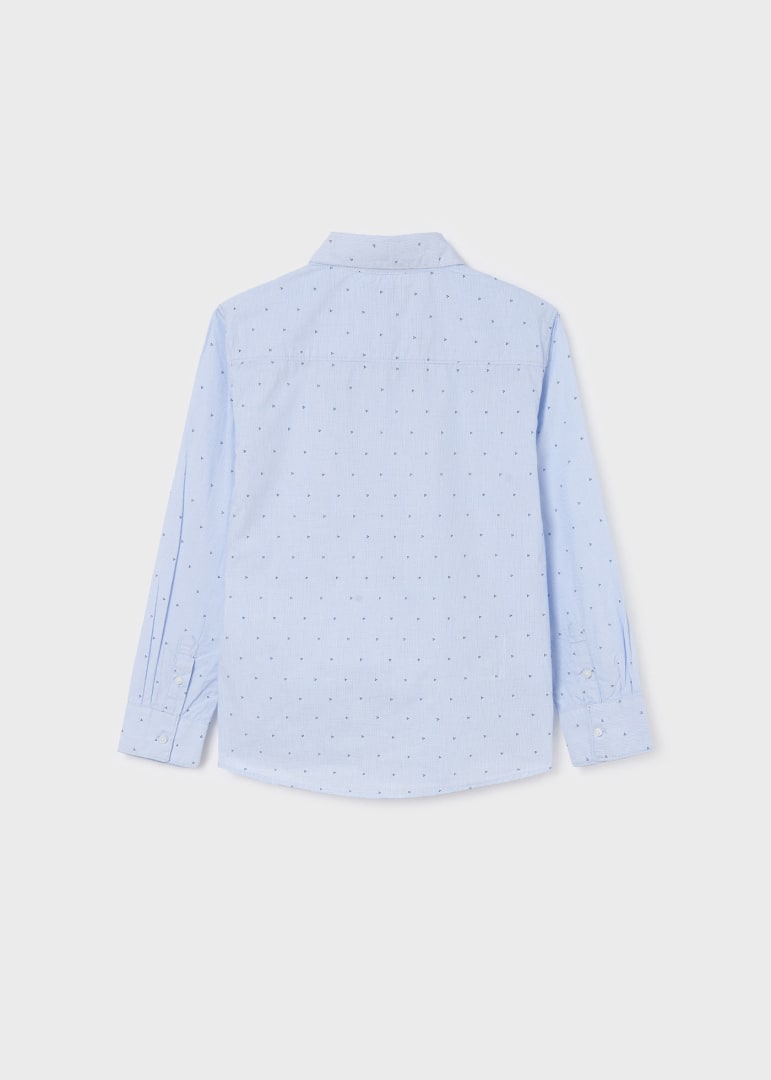 Camisa de manga larga con estampado en algodón para chico MAYORAL Ref. 23/6116/82 Cielo
