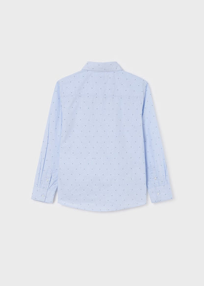 Camisa de manga larga con estampado en algodón para chico MAYORAL Ref. 23/6116/82 Cielo