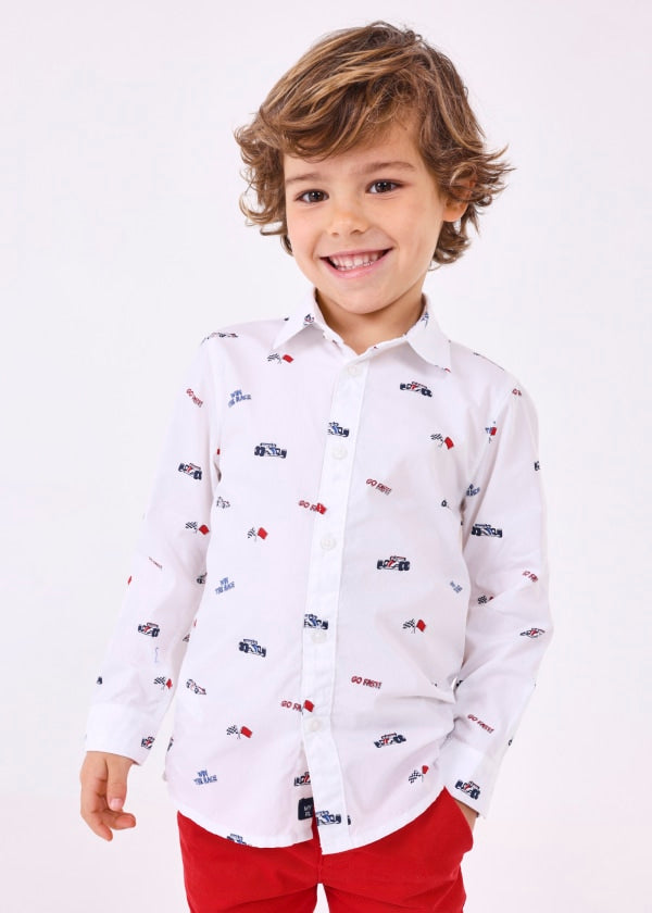 Camisa m/l estampada MAYORAL Ref. 13/4110/26 Blanco