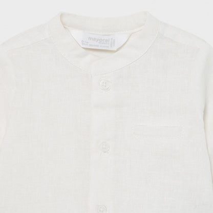 Camisa de lino para bebé niño MAYORAL Ref. 21/1174/81 Nata