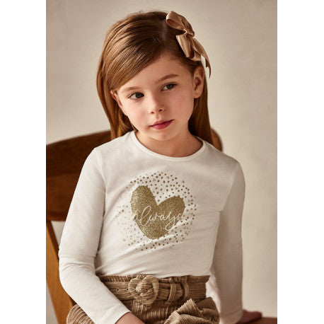 Camiseta Niña Sku 178 Color Crudo