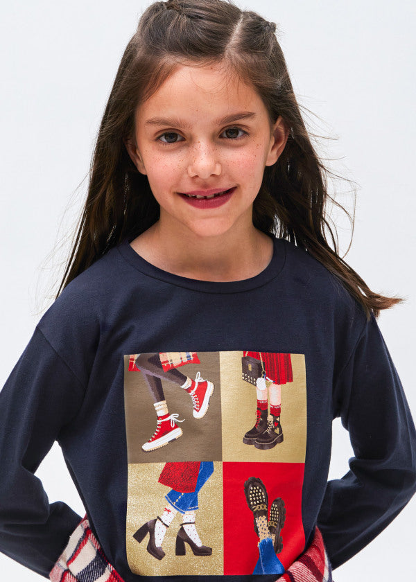 Camiseta estampada Better Cotton chica  Ref. 13-07046-071 Marino