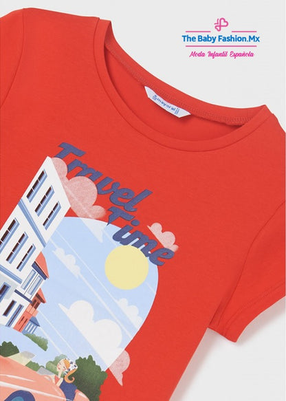 Camiseta para chica MAYORAL Ref. 6037/72 Carmin