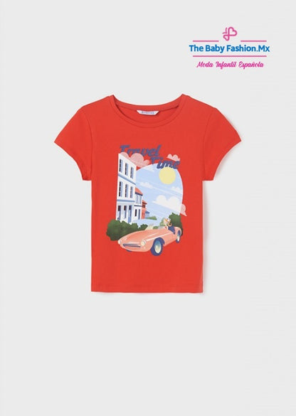 Camiseta para chica MAYORAL Ref. 6037/72 Carmin