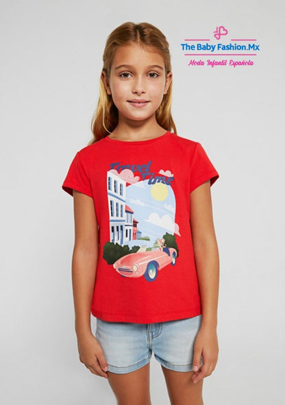 Camiseta para chica MAYORAL Ref. 6037/72 Carmin