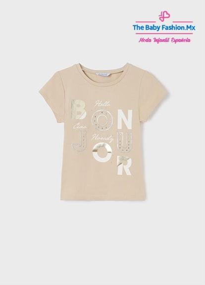 Camiseta para chica MAYORAL Ref. 6037/73 Avena