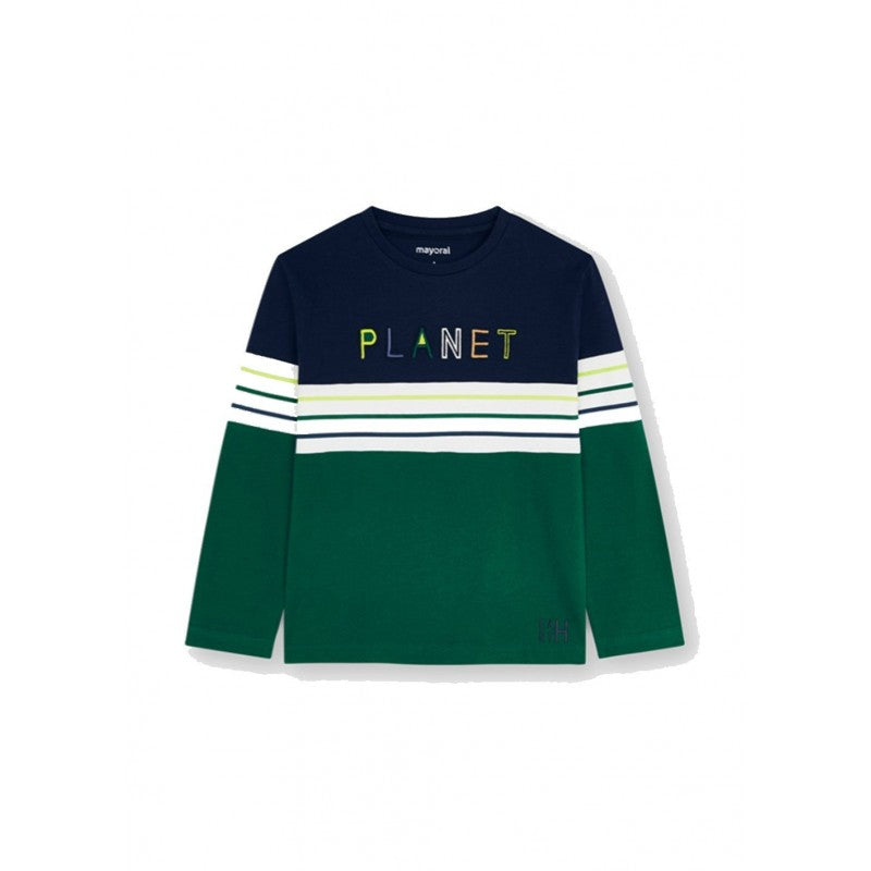 Camiseta M/L Combinada para niño MAYORAL Ref 4083/24 Kale