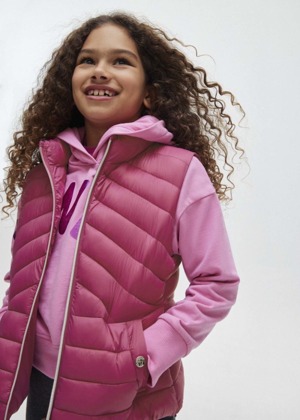 Chaleco acolchado poliéster reciclado chica  Ref. 13-07316-058 Magenta