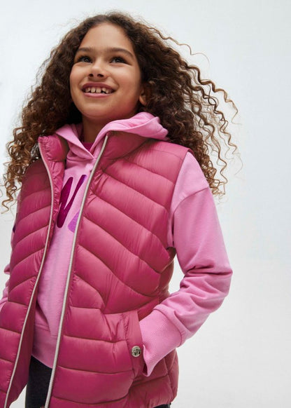 Chaleco acolchado poliéster reciclado chica  Ref. 13-07316-058 Magenta