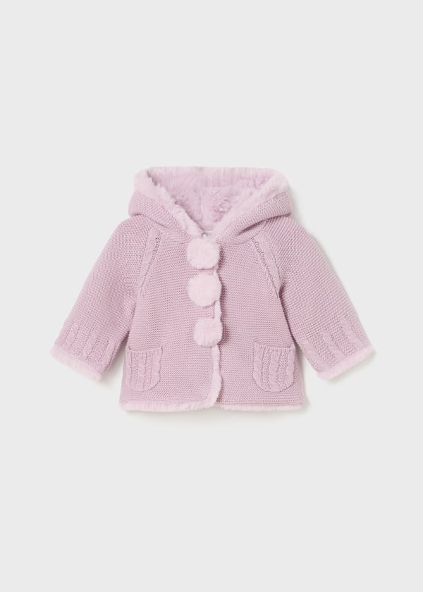 Rebecon pompon para bebé MAYORAL Ref. 13/2304/41 Mauve