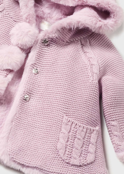 Rebecon pompon para bebé MAYORAL Ref. 13/2304/41 Mauve
