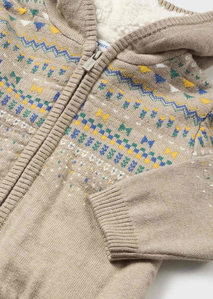 Chamarra tricot forrada bebé  Ref. 13-02326-010 Piedra Vig