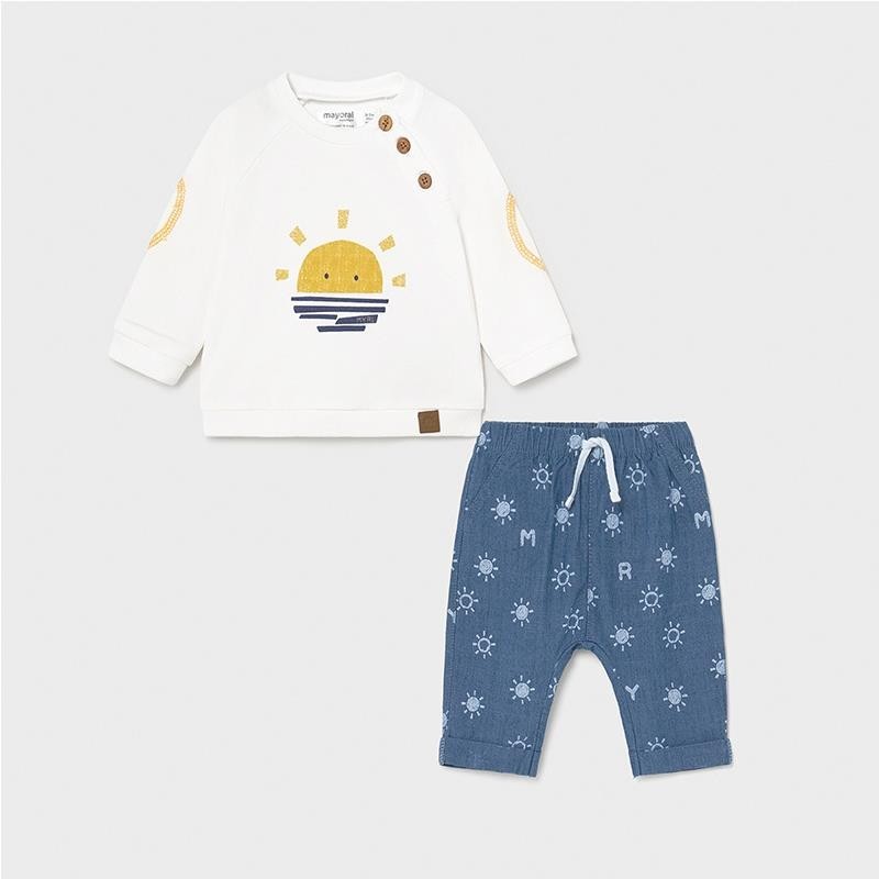 Conjunto 2 Pz Pantalón Camisa para bebe MAYORAL Ref 1568 /Crd-azul