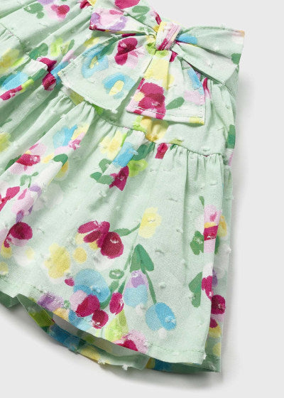 Conjunto 2 piezas con falda estampada de algodón para bebé Sku 1979 Color 25 Agua
