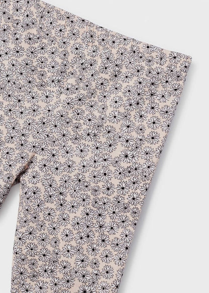 Conjunto 2 piezas con legging de algodón sostenible para niña Art. 23-03780-083 Almendra