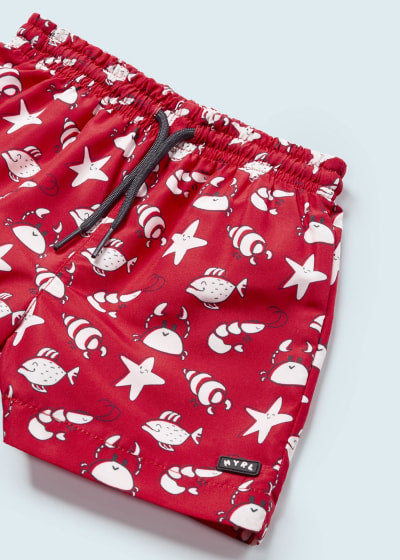 Conjunto 2 piezas con playera y traje de baño para bebé Sku 1639 Color 79 Rojo