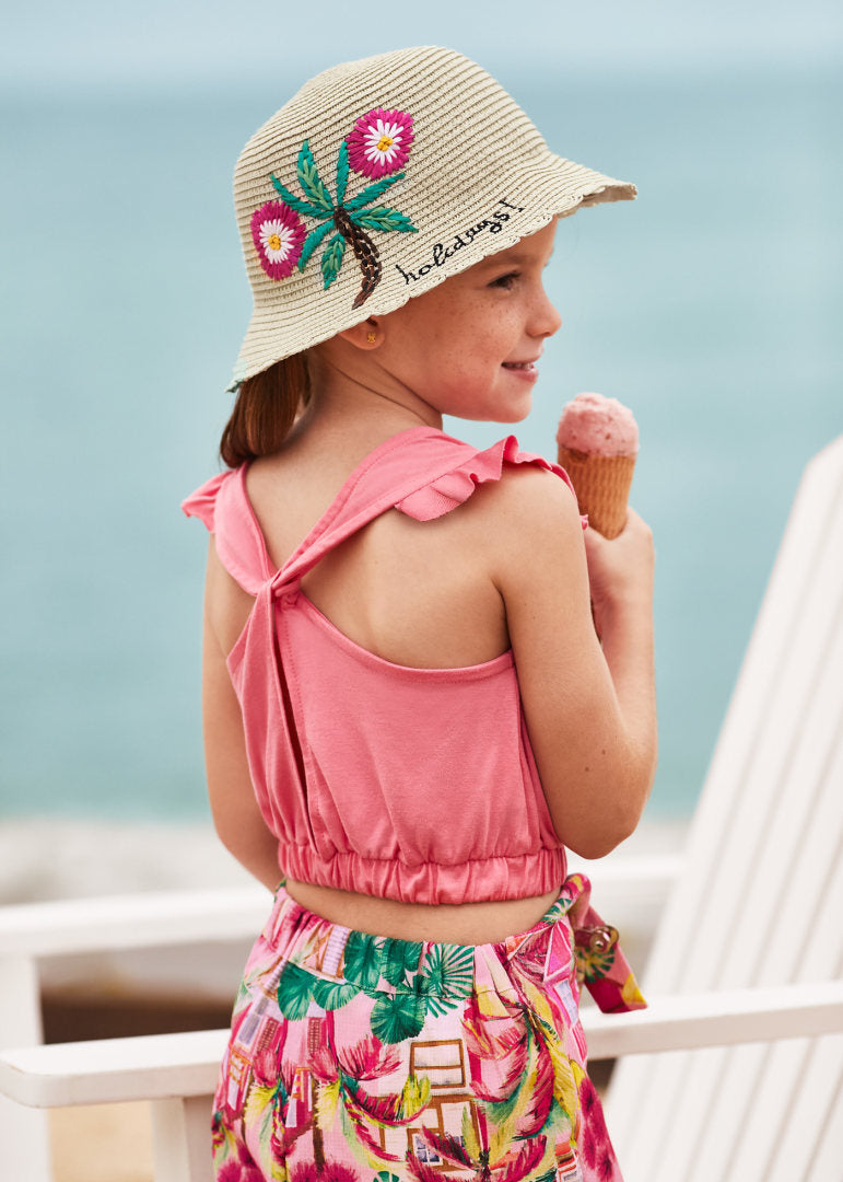 Conjunto 2 piezas con short estampado para niña Art. 23-03214-054 Peonia