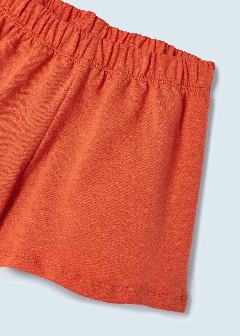 Conjunto 2 piezas con top de algodón sostenible para niña Art. 23-03217-025 Naranja
