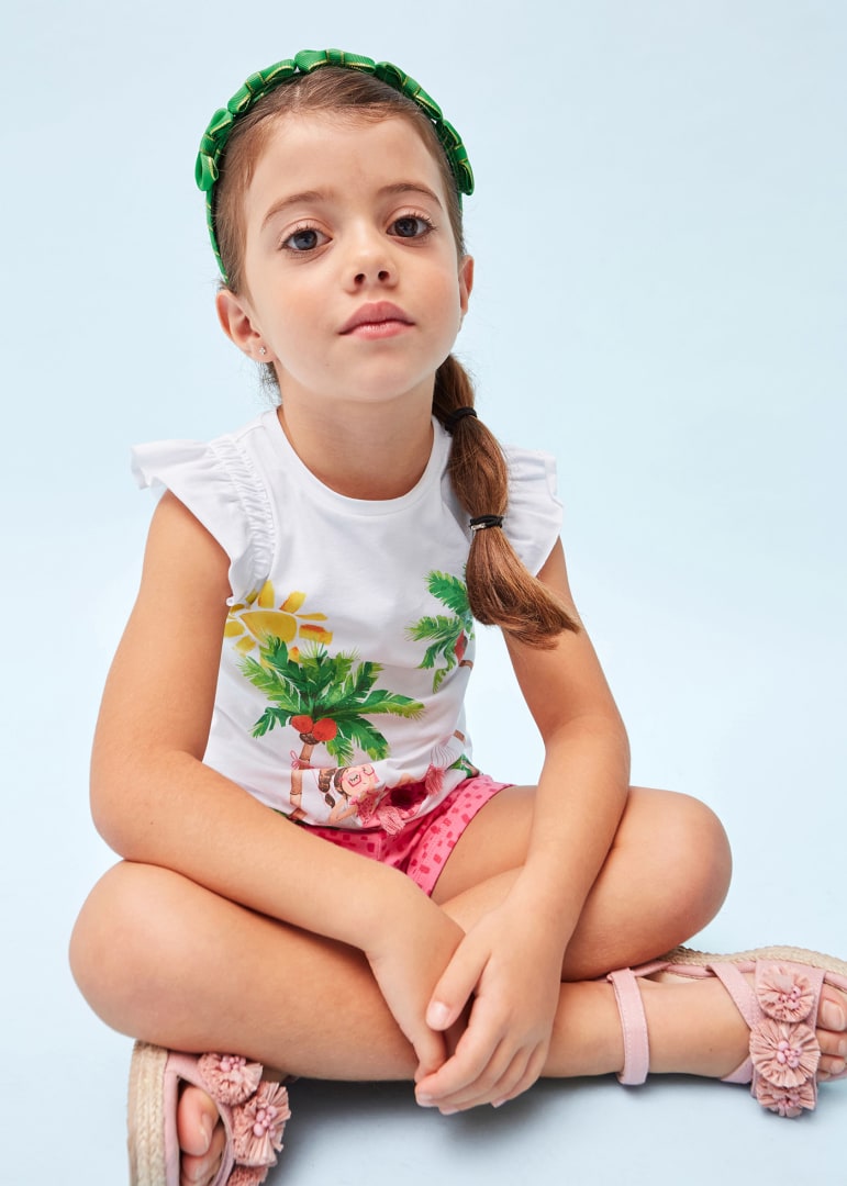 Conjunto 2 piezas de algodón sostenible para niña Art. 23-03215-090 Peonia