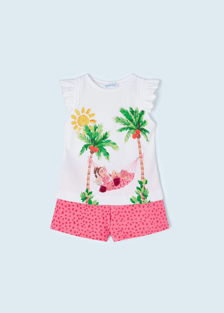 Conjunto 2 piezas de algodón sostenible para niña Art. 23-03215-090 Peonia